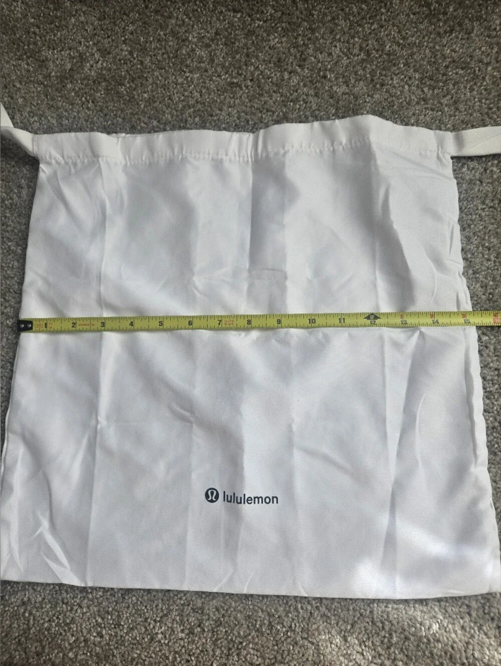 lululemon athletica White Drawstring Dust Bag with Logo